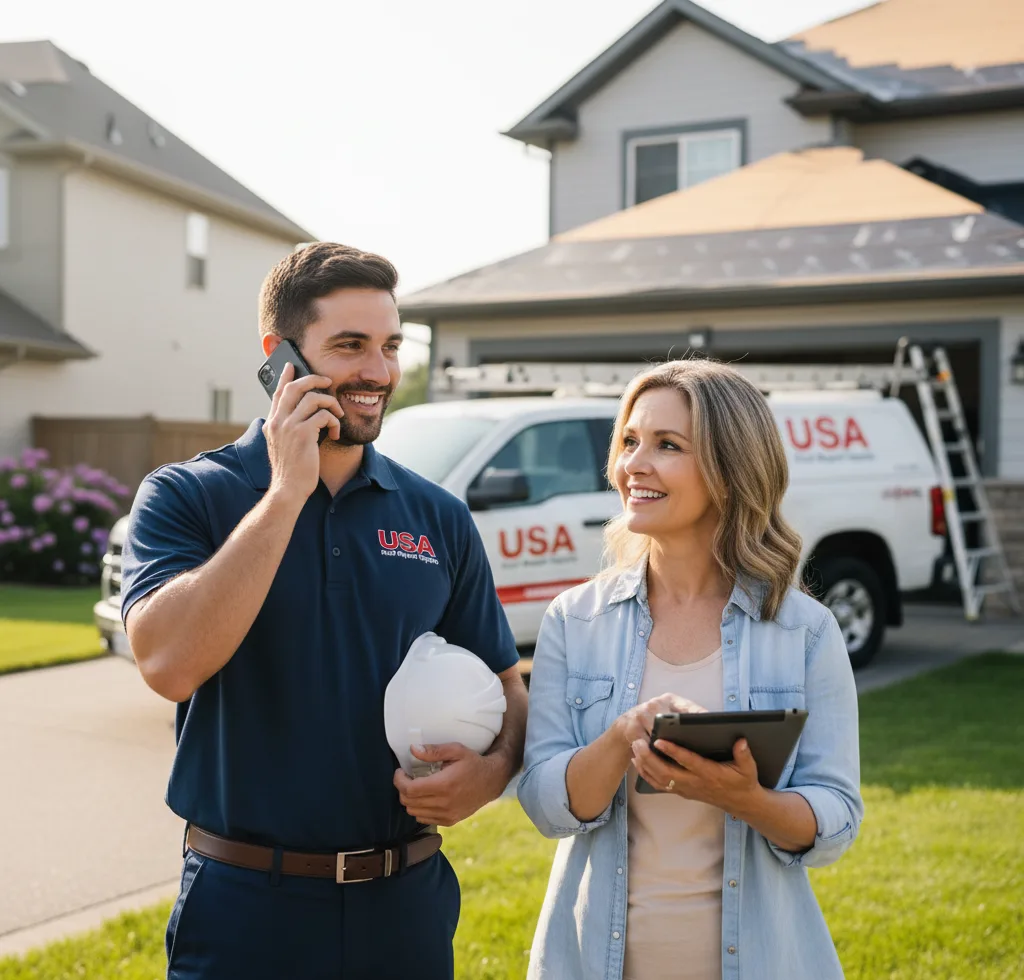 USA Roof Repair Experts customer support in Clymer